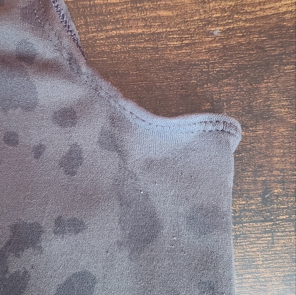 T. Babaton Black & Grey Animal Print Tank L - Picture 4 of 6